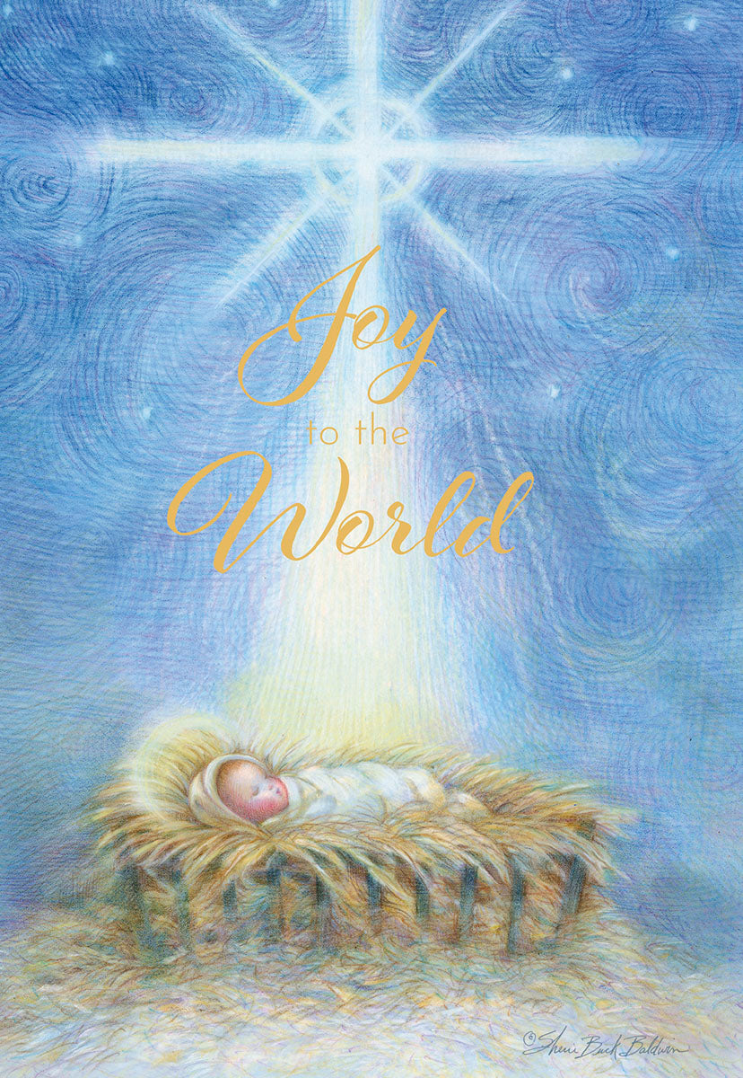 Joy to the World John 1:9-10 Baby Jesus Christmas Card