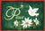 Peace White Flowers and Dove Christmas Card