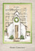 Merry Christmas Church Over Sheet Music Christmas Card