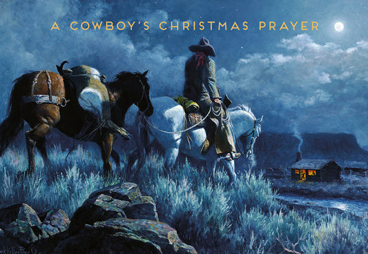 A Cowboy's Christmas Prayer Christmas Card Single