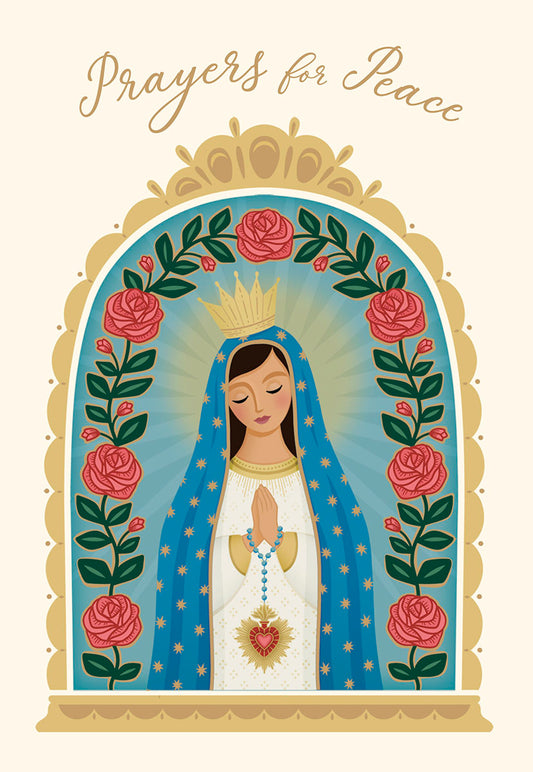 Our Lady Of Guadalupe Praying Christmas Card Single
