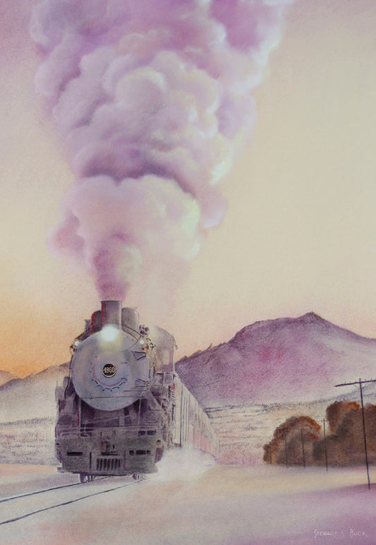 Colorado & Southern Passenger Train Christmas Card Single