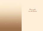 Inside of a holiday greeting card featuring a warm gradient background and the festive message "Have yourself a merry little Christmas!" in elegant red script.