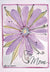 A large illustrated blooming purple flower