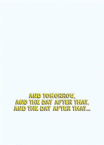 Inside of 'Life is a journey' card, cream background with a heartfelt message and floral accent.