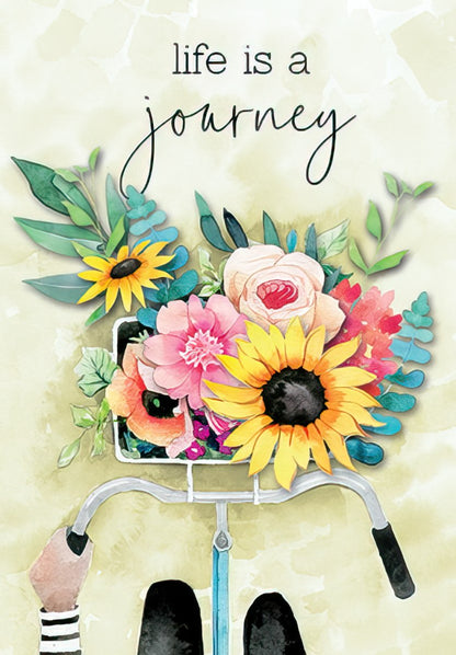 Front of a 'SHINE' card, with bold text above three stylized sunflowers against a green sunburst background.