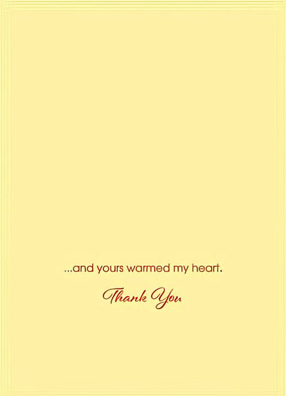 Inside of a whimsical 'Thanks...' card, light yellow with a heartfelt 'so very much!' message.