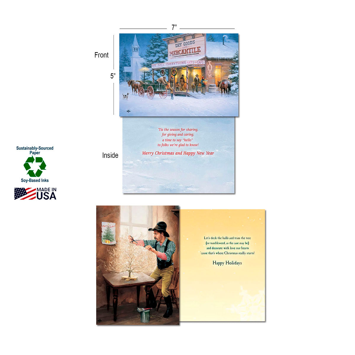 Christmas Greeting Card Assortment | Cowboy Christmas | Leanin' Tree