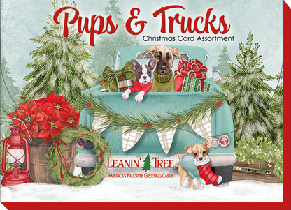 Dogs Pups & Trucks Christmas Card Assortment