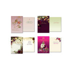 Additional set of four elegant holiday cards from the assortment, showing detailed front designs and heartfelt inside greetings, ideal for seasonal correspondence.
