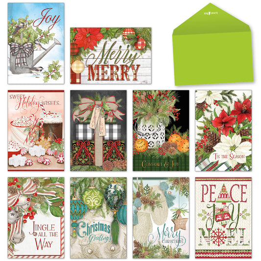 Merry Happy Everything Boxed Christmas Card Assortment