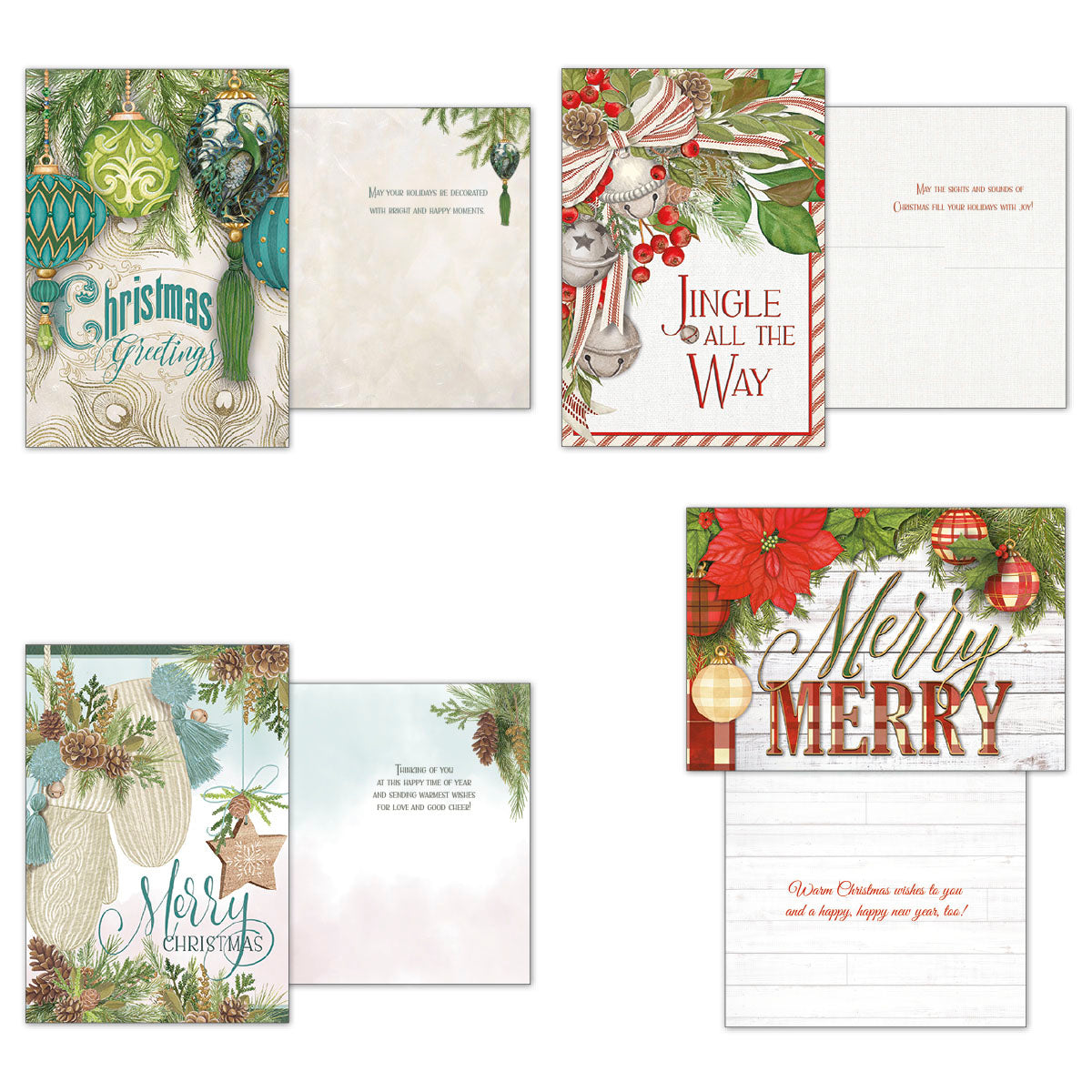 Merry Happy Everything Boxed Christmas Card Assortment