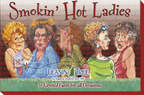 Close-up of the 'Smokin' Hot Ladies' humorous greeting card box by Leanin' Tree, showcasing five illustrated women laughing, perfect for funny cards for her.
