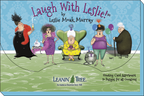 Laugh With Leslie by Leslie Moak Murray Leanin' Tree greeting card assortment box, showcasing five unique cartoon elderly women characters in a vibrant design.