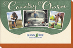 Frances Loza's Country Charm greeting card assortment box, showing a child with a pony, a child on a vintage truck, and a horse with a dog.
