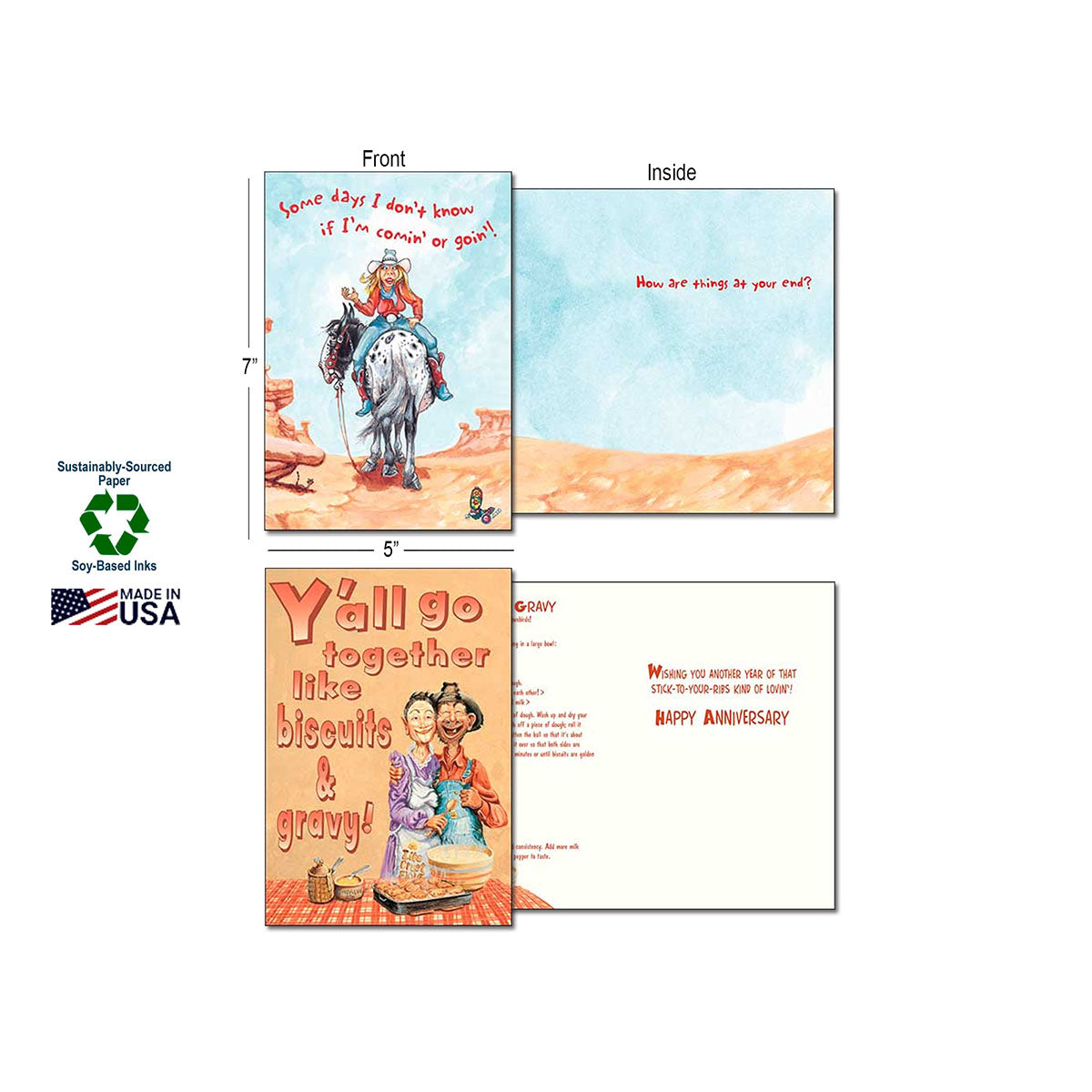 Western Chuckles Greeting Card Assortment