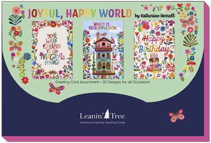 Joyful, Happy World by Katherine Herrell Greeting Card Asst