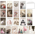Full array of 20 diverse photo-design Leanin' Tree greeting cards with envelopes, including birthday, baby, friendship, anniversary, thank you, and thinking of you themes for all occasions.
