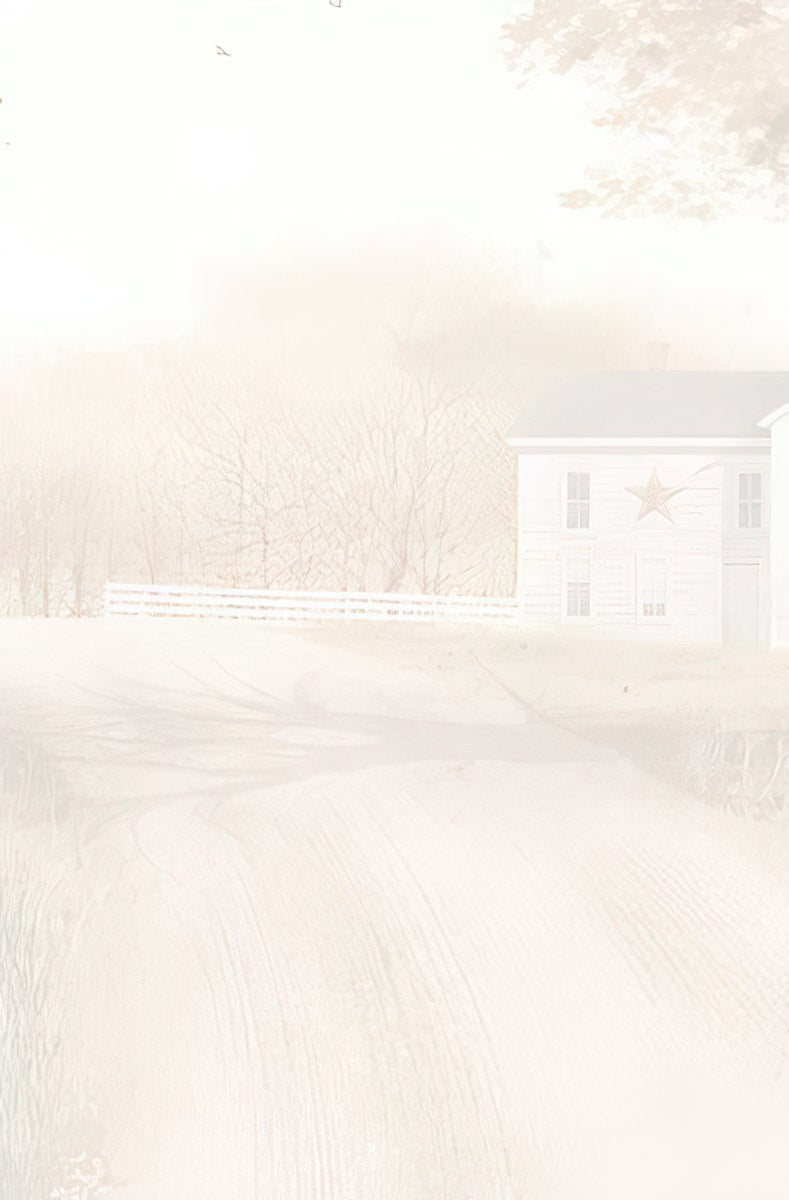 Inside view of the Billy Jacobs note card, blank white with a faint landscape design, perfect for a heartfelt Christmas message.