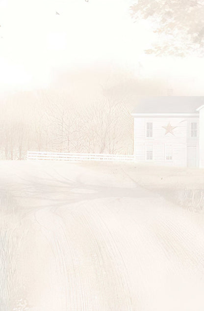 Inside view of the Billy Jacobs note card, blank white with a faint landscape design, perfect for a heartfelt Christmas message.