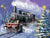 Old Train Steam Engine Christmas Boxed Notelets