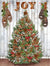 Rustic Christmas Tree with ornaments and berries