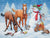 Horses and critters with Snowman Christmas Boxed Notelets
