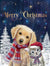 Cute Dog and Cat in Winter Scene Christmas Boxed Notelets