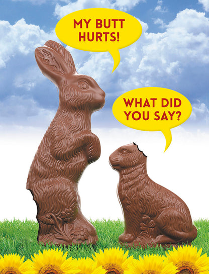 My Butt Hurts! Chocolate Easter Bunny Easter Note Card Set