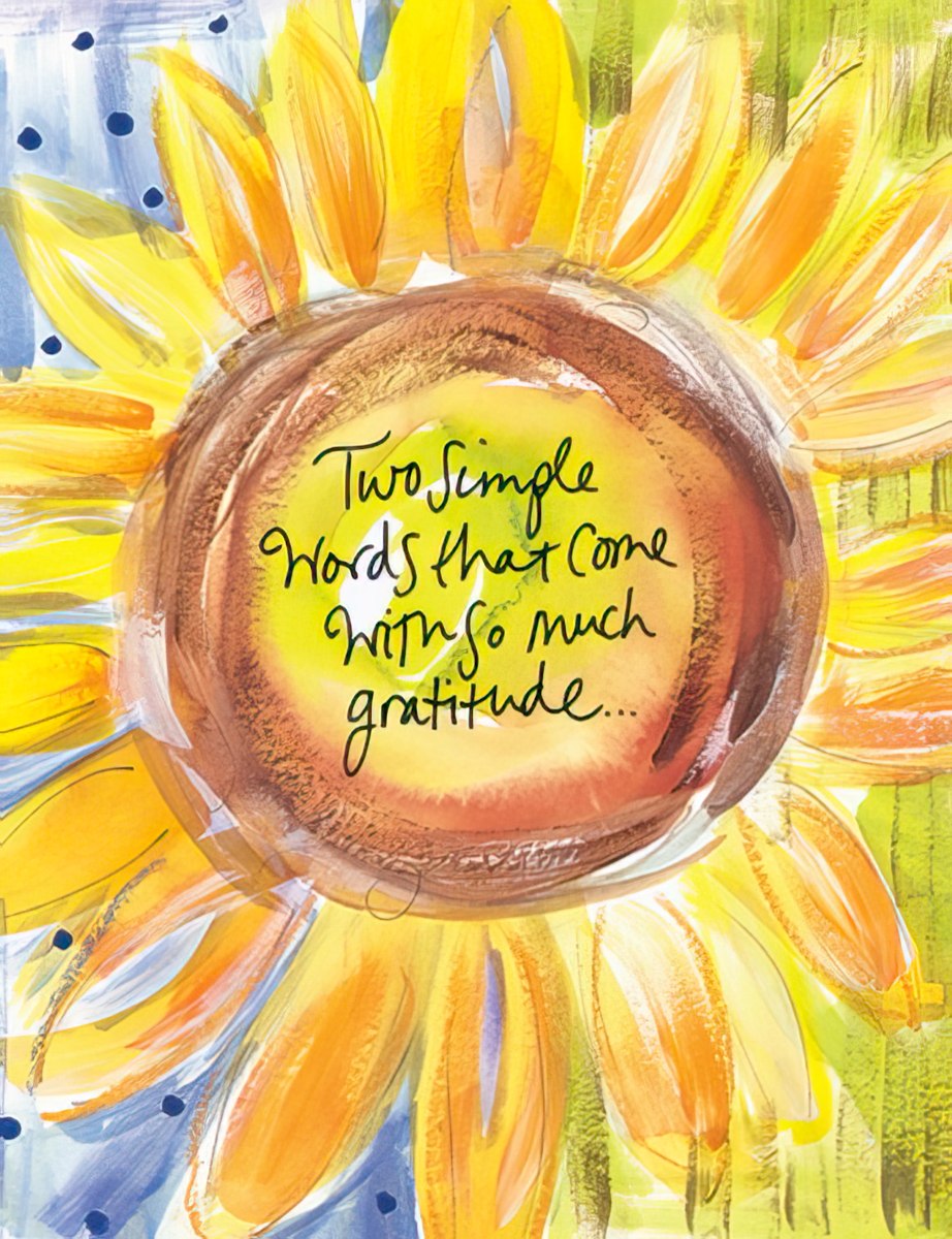 So Much Gratitude Sunflower Thank You Card