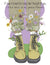 Green Shoes with Flowers Friendship Card