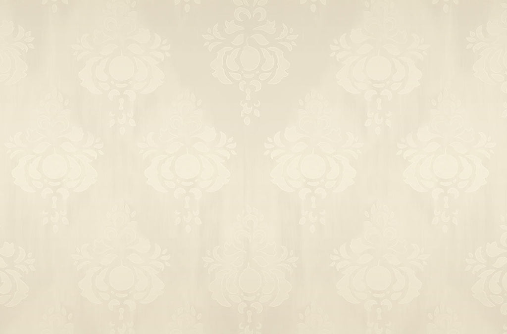 Subtle beige and white damask pattern, suitable as a refined background for a blank greeting card design.