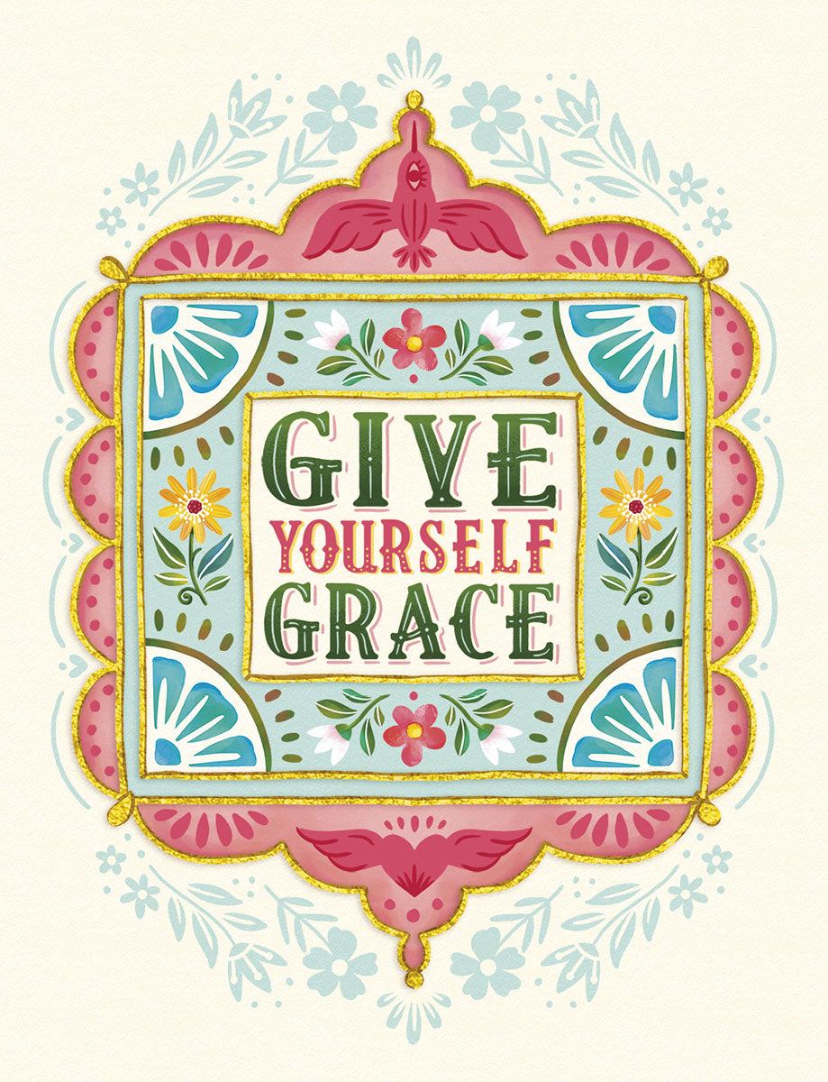 Give Yourself Grace Encouragement Card