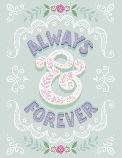 Always & Forever Decorative Wedding Card