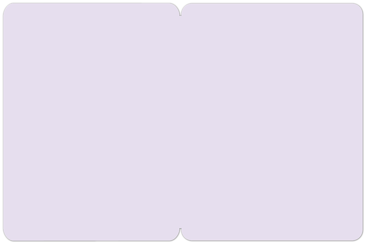 Blank inside of a greeting card with a soft lavender tint, providing ample space for a personalized, heartfelt message for any special occasion or friend.