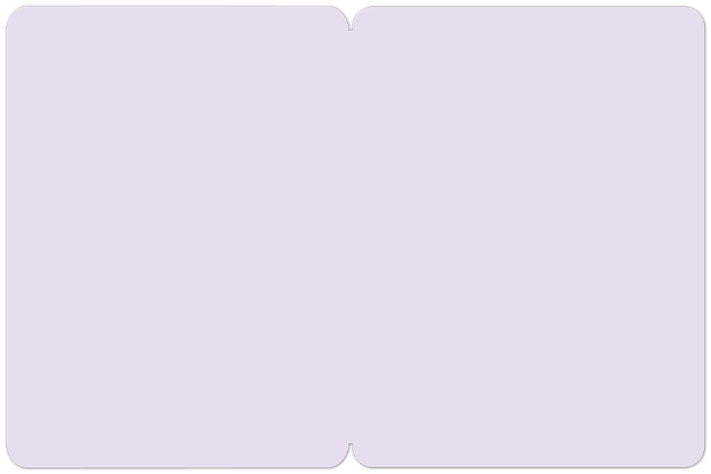 Blank inside of a greeting card with a soft lavender tint, providing ample space for a personalized, heartfelt message for any special occasion or friend.