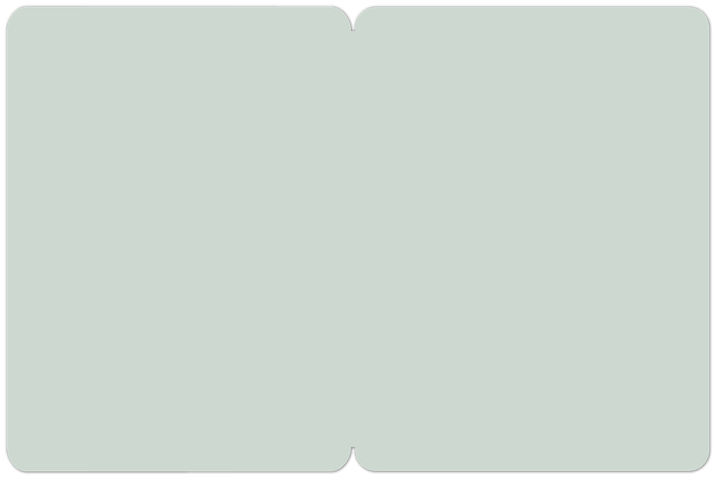 Blank interior of a modern greeting card, light grey with rounded corners, providing space for a personalized message.