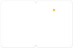 Inside view of a blank white greeting card, featuring a small yellow sun icon in the top right corner, ready for a personalized message.