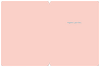 Inside of a minimalist greeting card with a soft pink background. The right side features the playful blue text 'Hope it's purrfect.', offering a charming message for the recipient.