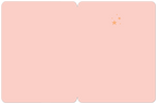 Inside view of a blank, light pink greeting card with subtle gold star and speckle accents, ready for a personalized message for any special occasion.