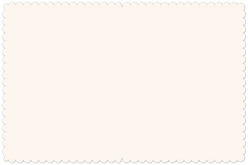 Blank cream-colored card with elegant scalloped edges, showcasing the premium paper quality and ample space for a personalized handwritten message.