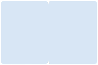 Inside view of the 'Let's Chill' greeting card, blank for a personal message, with rounded corners and light blue background.