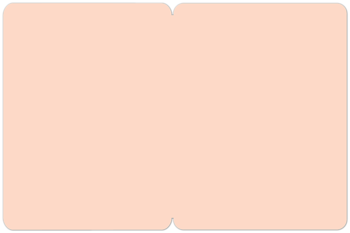 Interior of the light pink greeting card, left blank for a personalized message, showing clean, minimalist design.