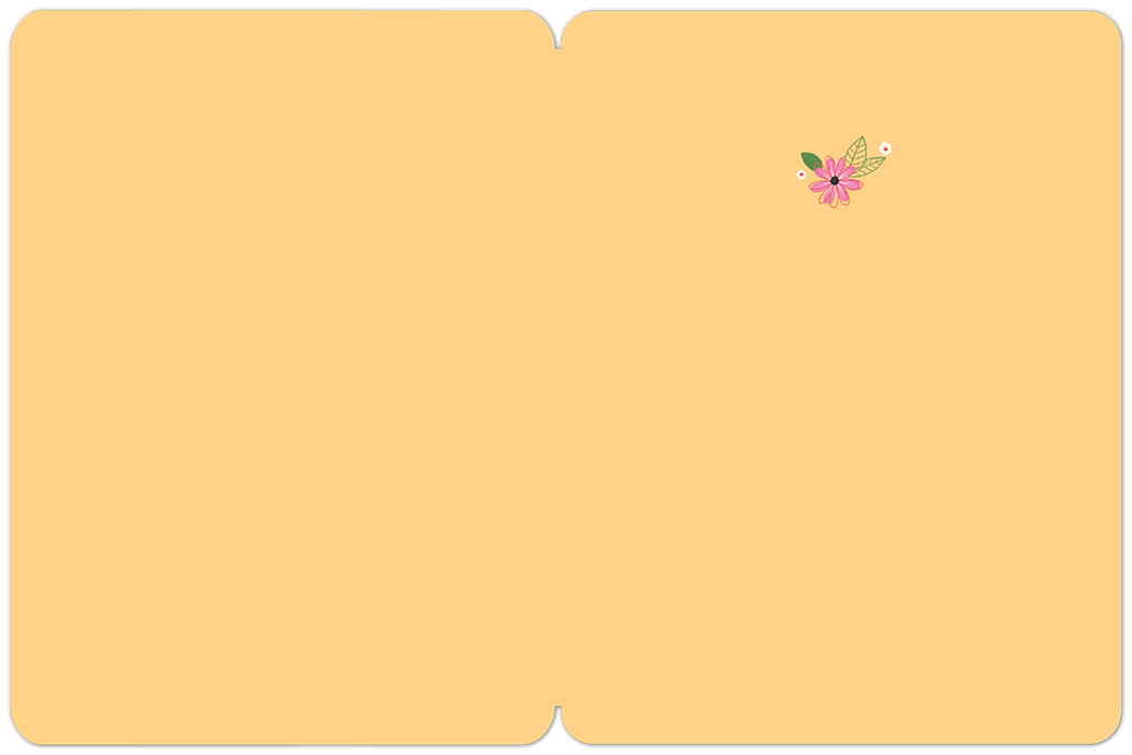 Blank inside of a cheerful good luck greeting card, featuring a small delicate floral illustration in the top right corner, offering ample space for a personalized message of encouragement.