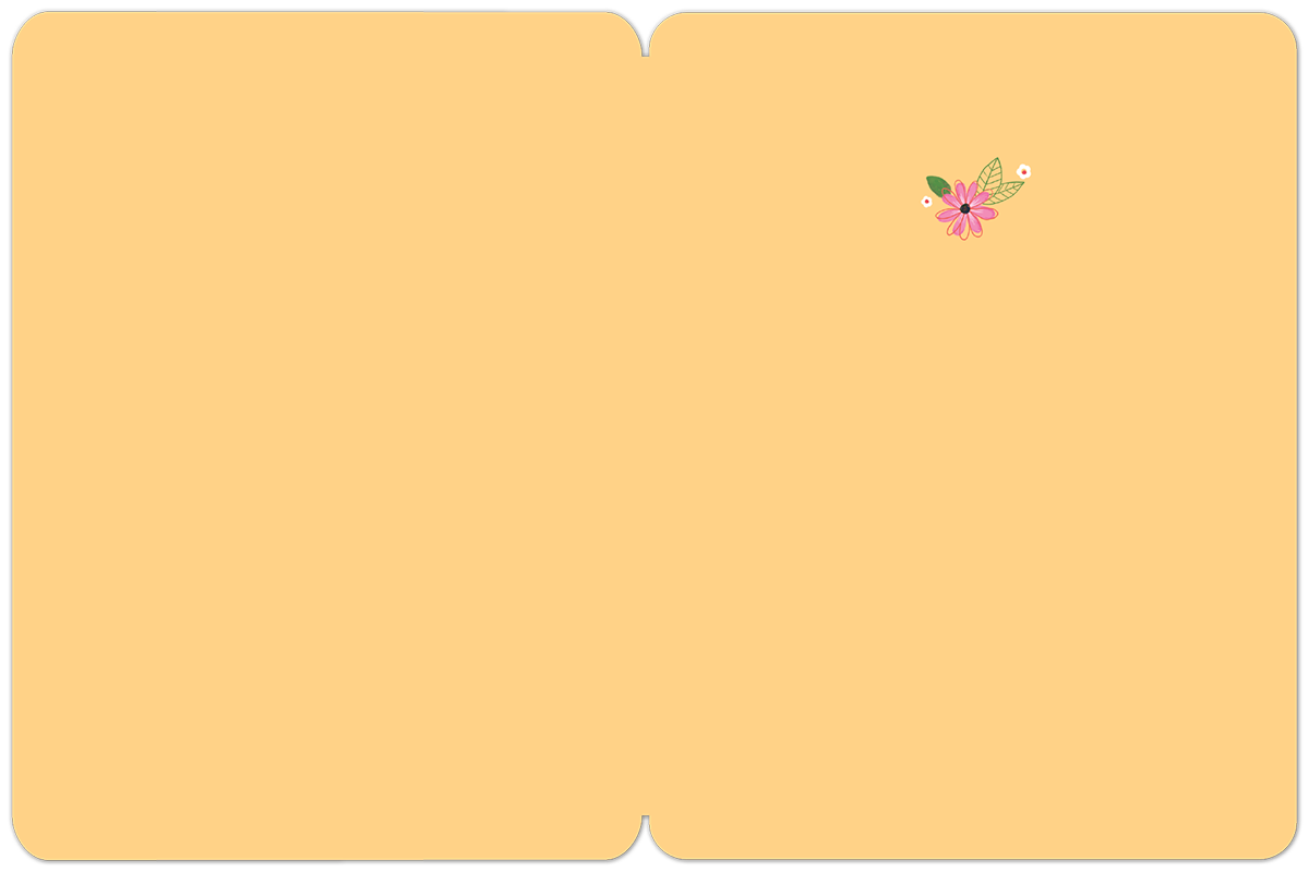 Blank inside of a cheerful good luck greeting card, featuring a small delicate floral illustration in the top right corner, offering ample space for a personalized message of encouragement.