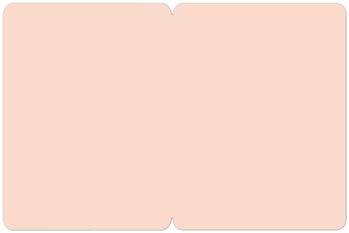 Inside view of a blank, light peach-colored Halloween greeting card, ready for a personalized handwritten message.