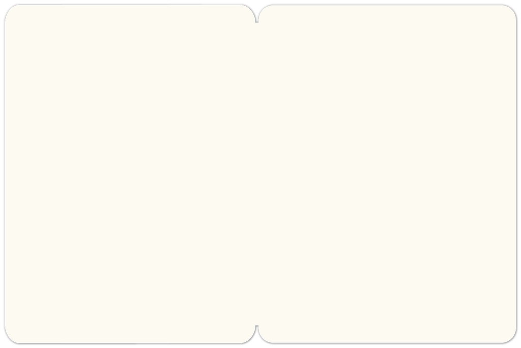 Blank cream-colored interior of a Halloween greeting card with rounded corners, providing space for a personalized message.