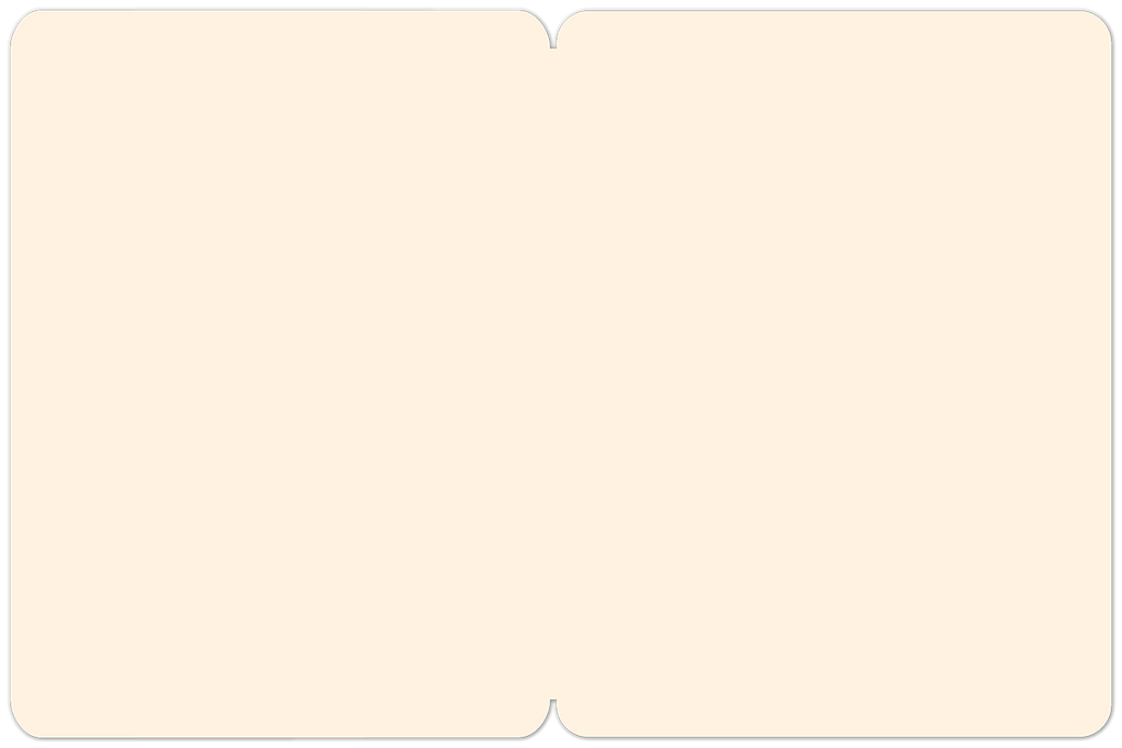 Inside view of a blank, cream-colored greeting card, offering ample customizable space for a handwritten personal message or text, with rounded corners.