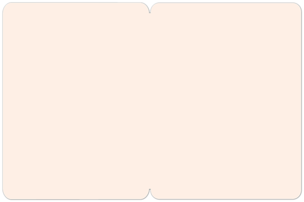 Inside of a blank Happy Easter greeting card, showing a plain light pink interior ready for a personalized message.