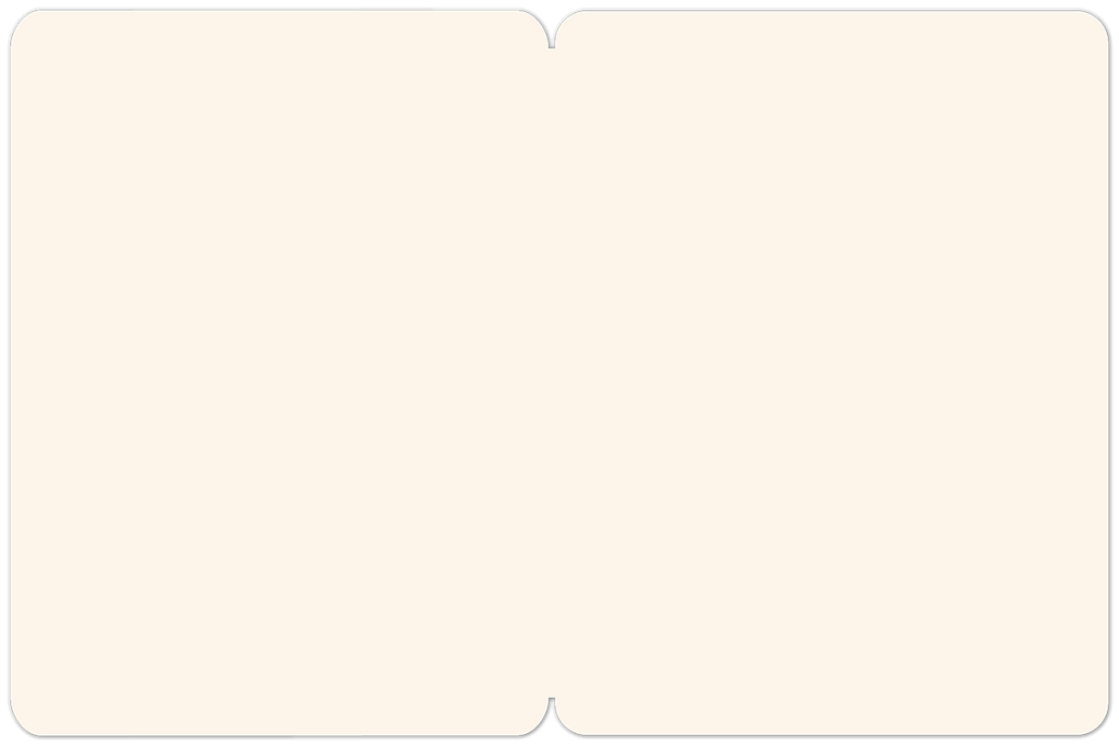 Inside of a blank, cream-colored greeting card, ready for a personalized message for Easter or Spring.